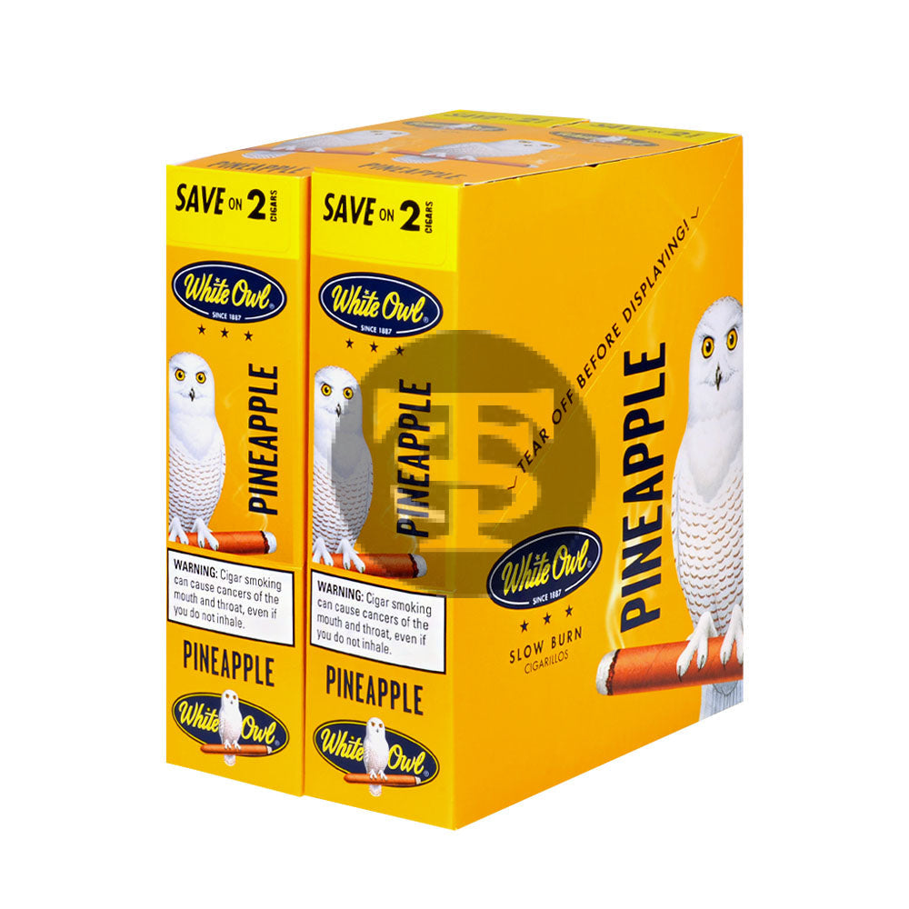 White Owl Cigarillos 30 Packs of 2 Cigars Pineapple
