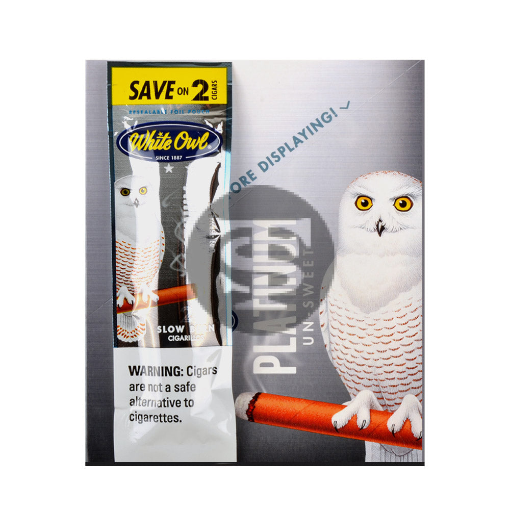 White Owl Cigarillos 30 Packs of 2 Cigars Platinum