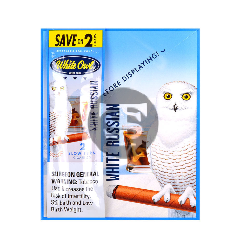 White Owl Cigarillos 30 Packs of 2 Cigars White Russian