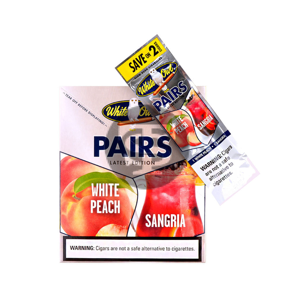 White Owl Cigarillos 30 Packs of 2 Cigars Sangria & White Peach