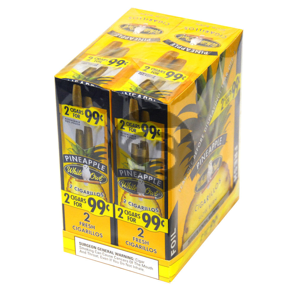 White Owl Cigarillos 99 Cent Pre Priced 30 Packs of 2 Cigars Pineapple 1