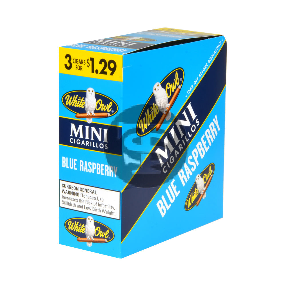 White Owl Cigarillos Mini 3 for $1.29 15 Packs Of 3 Blue Raspberry 1
