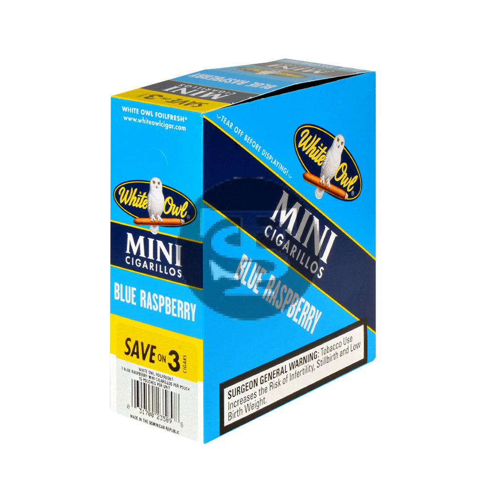 White Owl Cigarillos Mini Save on 3 Blue Raspberry 15 Packs Of 3 2