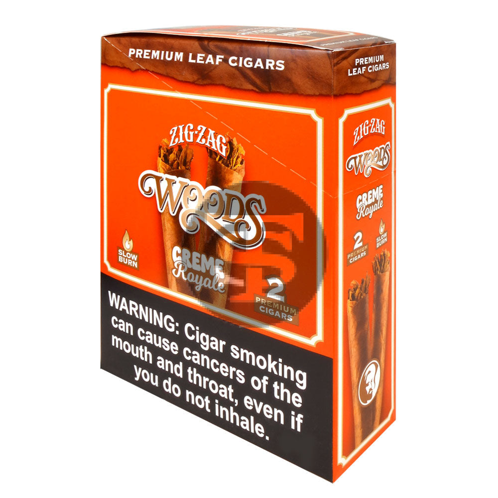 Zig Zag Woods Creme Royale Premium Leaf Cigars 15 pouches of 2