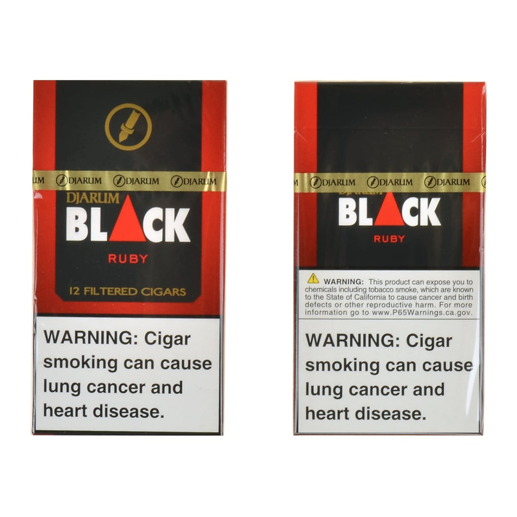 Djarum Black Cherry (Ruby) Filtered Cigars 10 Packs of 12 3