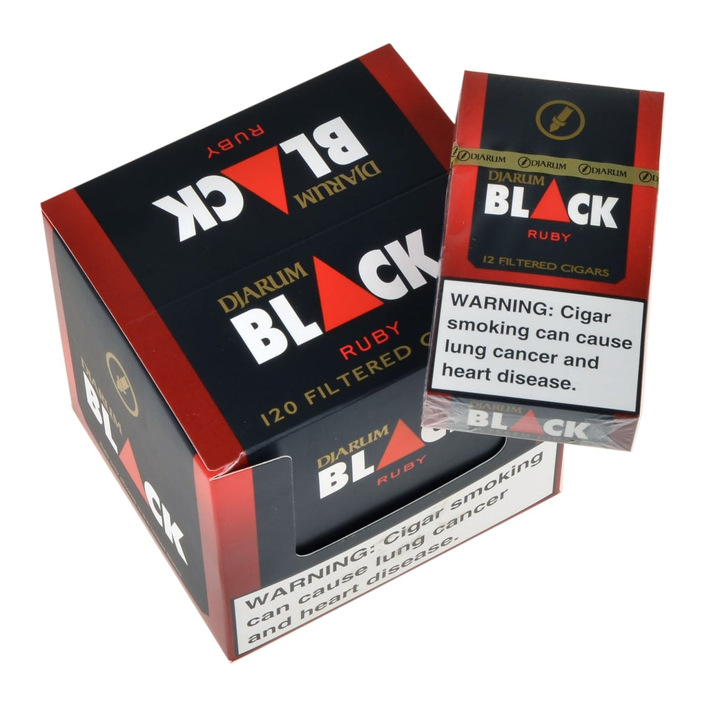 Djarum Black Cherry (Ruby) Filtered Cigars 10 Packs of 12 4