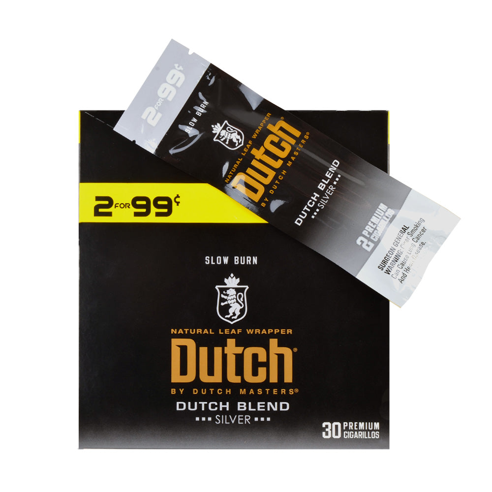 Dutch Masters Foil Fresh Blend Silver 99 Cent Cigarillos 30 Packs of 2 2