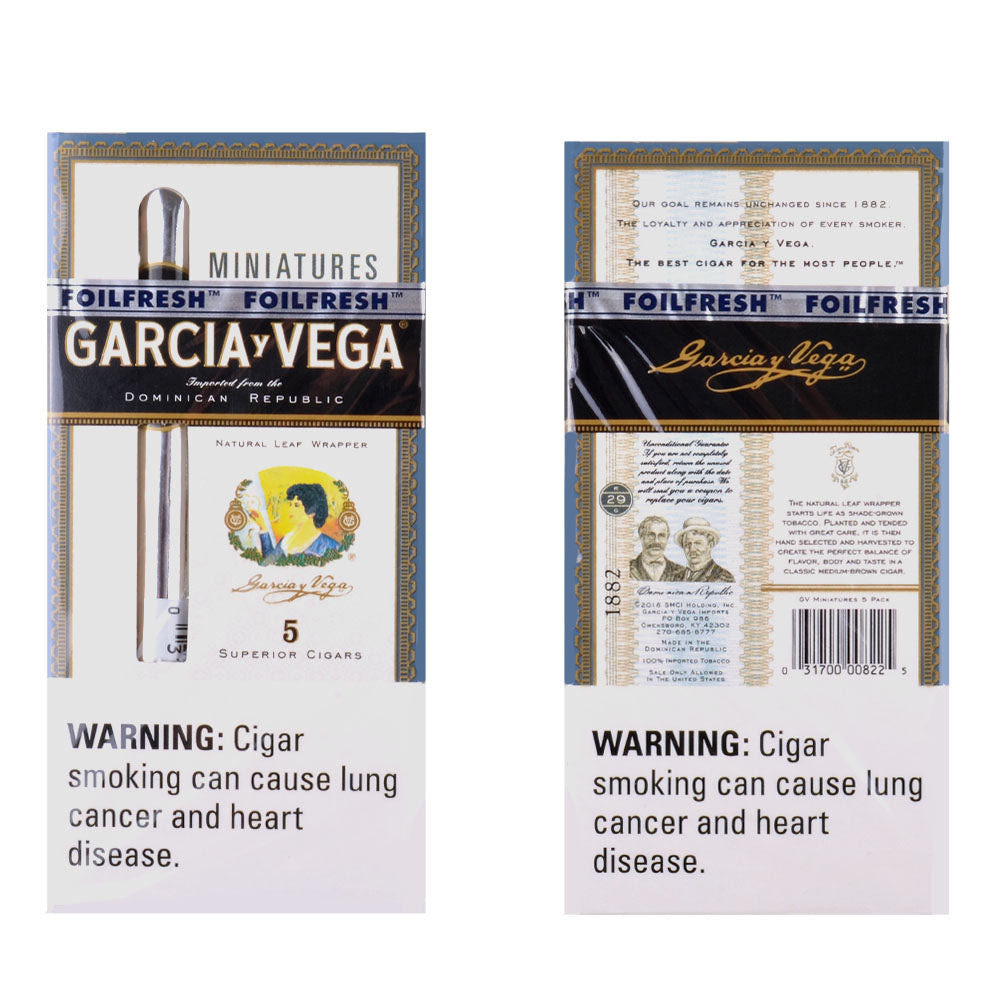 Garcia Y Vega Miniatures Cigarillos 10 Packs of 5 3