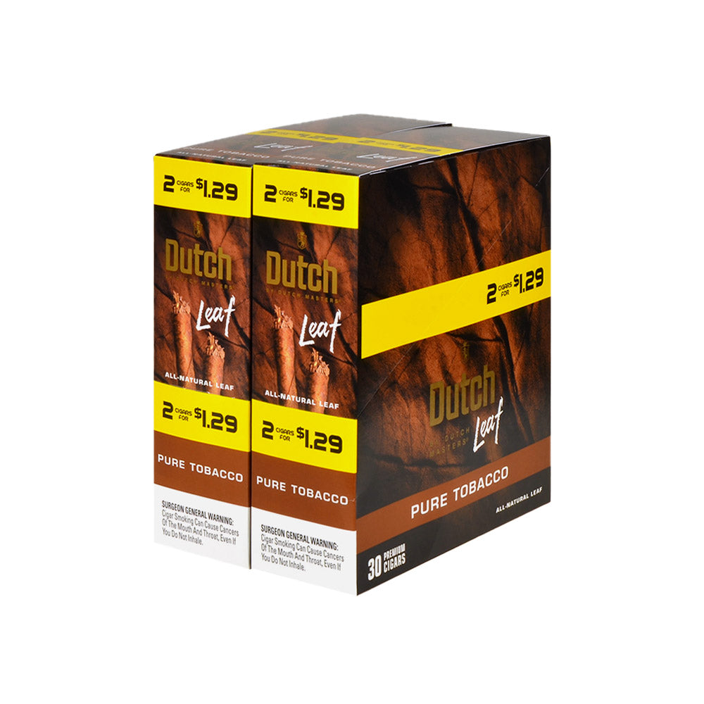 Dutch Leaf 2 For $1.29 Cigarillos 30 Packs of 2 Pure Tobacco 1