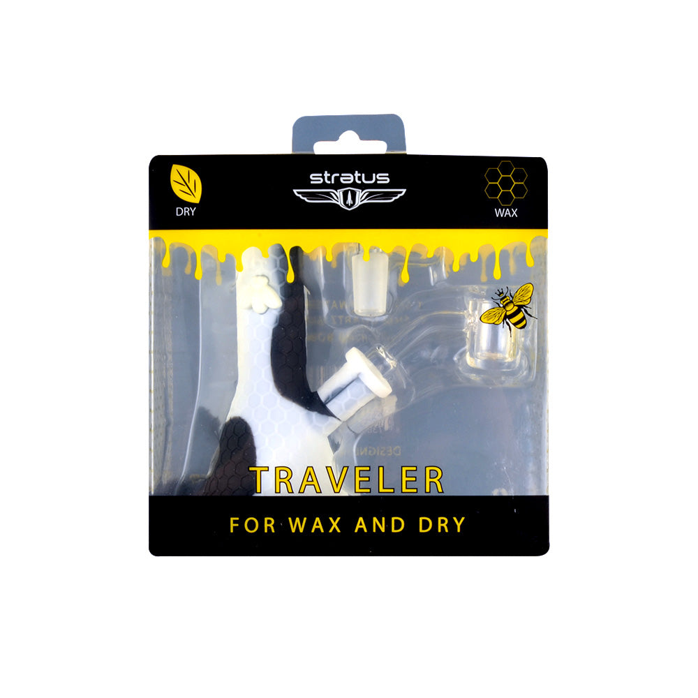 Stratus Silicon Traveler Bee Water Pipe Dry & Wax 1