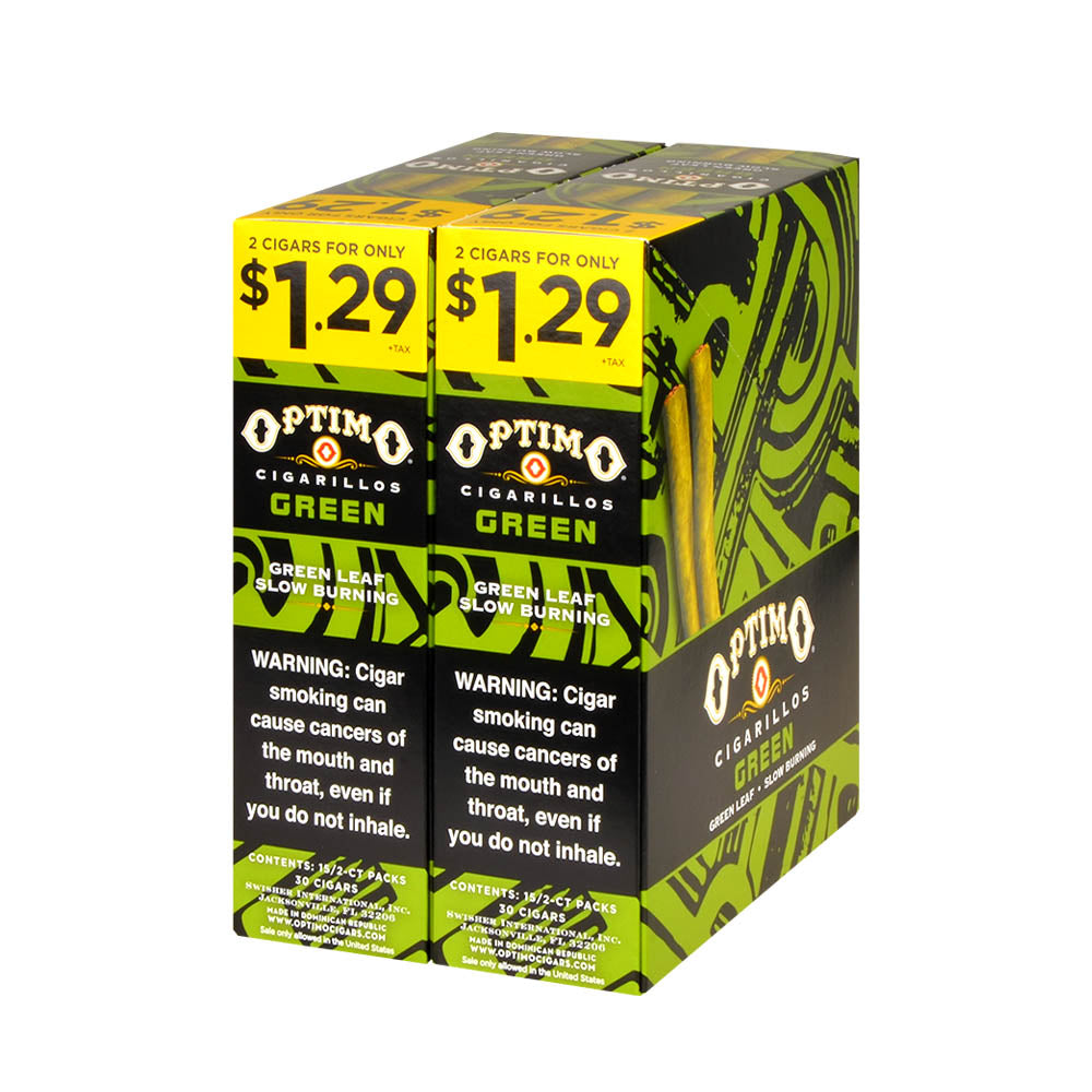 Optimo 2 for $1.29 Cigarillos 30 Pouches of 2 Green 1