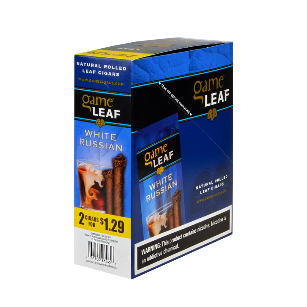 Game Leaf White Russian 1.29 Cigarillos 15 Pouches of 2 2
