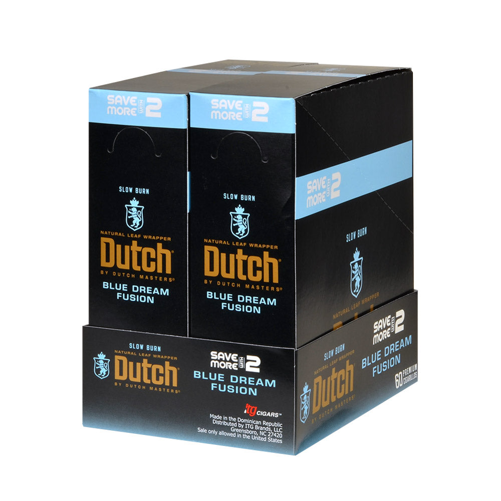 Dutch Masters Foil Fresh Blue Dream Fusion Cigarillos 30 Packs of 2 1