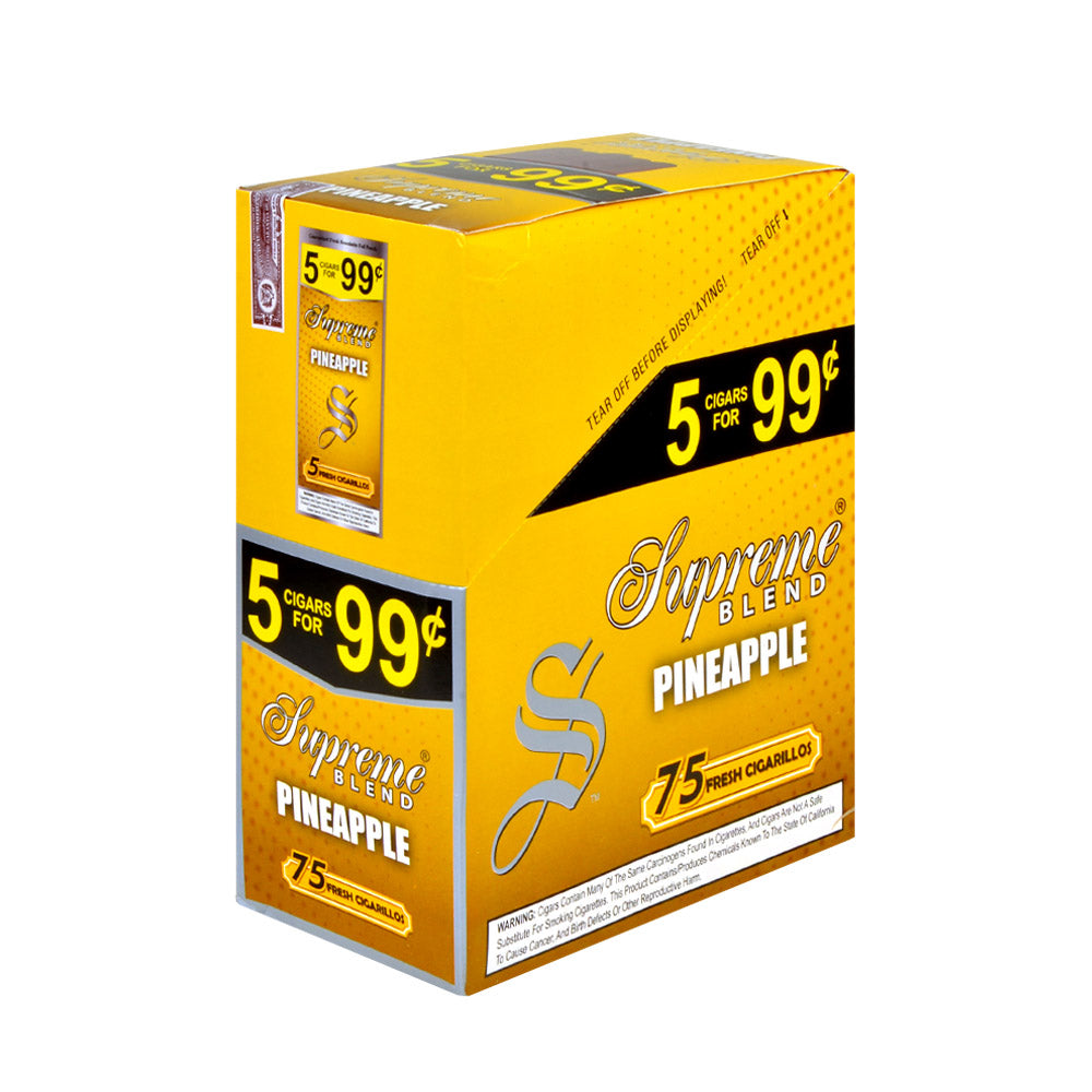 Supreme Blend Cigarillos 5 for 99 Cents Pineapple 15 Packs of 5 1