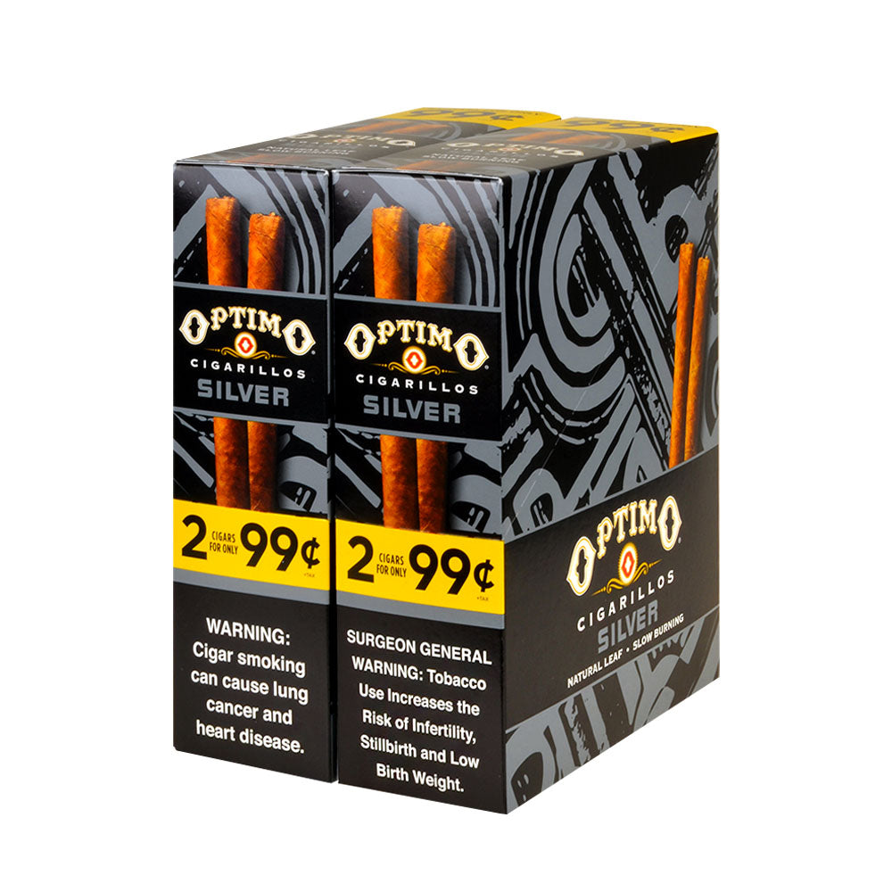 Optimo 2 for 99¢ Cigarillos 30 Pouches of 2 Silver 1