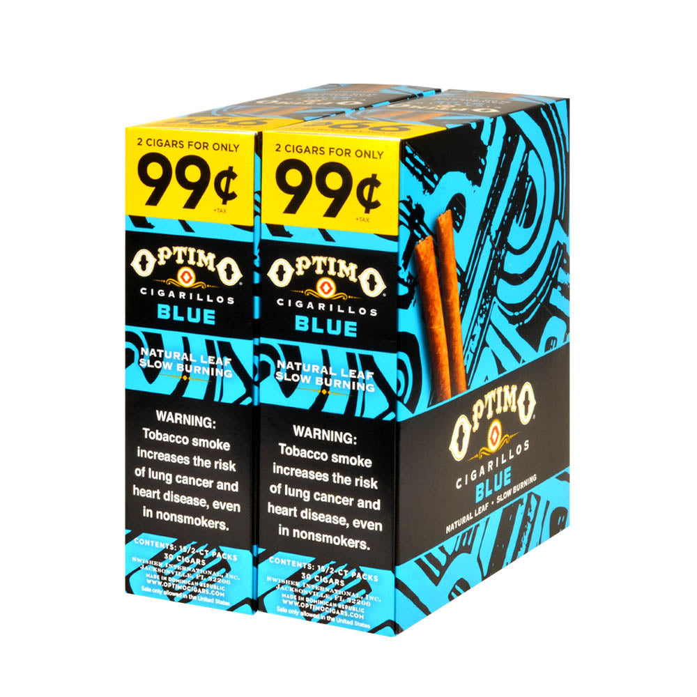 Optimo 2 for 99¢ Cigarillos 30 Pouches of 2 Blue 2
