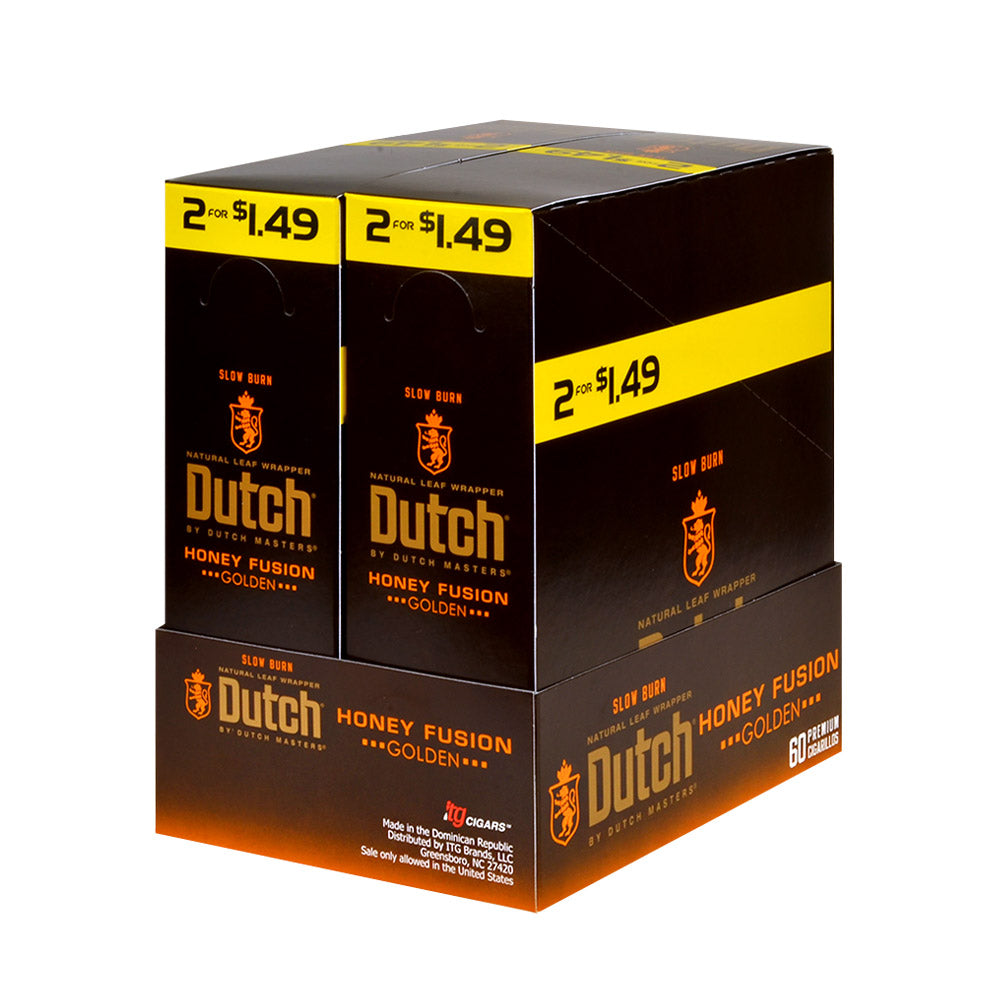 Dutch Masters Foil Fresh Honey Fusion 1.49 Cent Cigarillos 30 Packs of 2 2