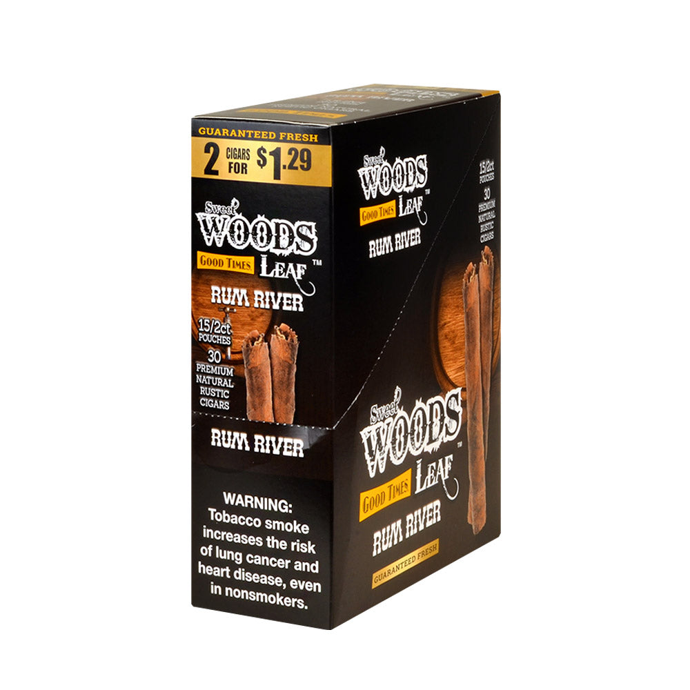 Good Times Sweet Woods 2 For $1.29 Cigarillos 15 Pouches Of 2 Rum River 1