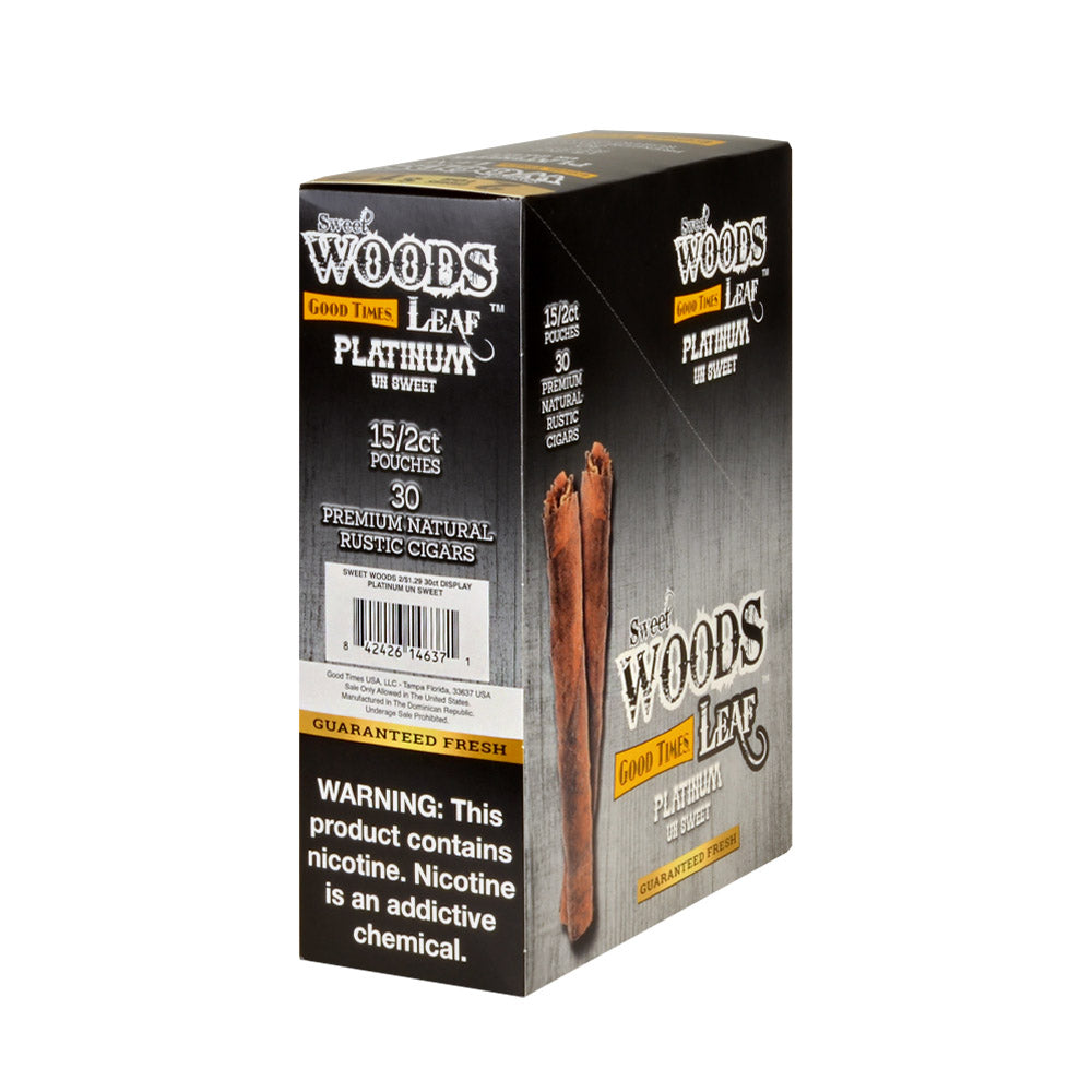 Good Times Sweet Woods 2 For $1.29 Cigarillos 15 Pouches Of 2 Platinum 2