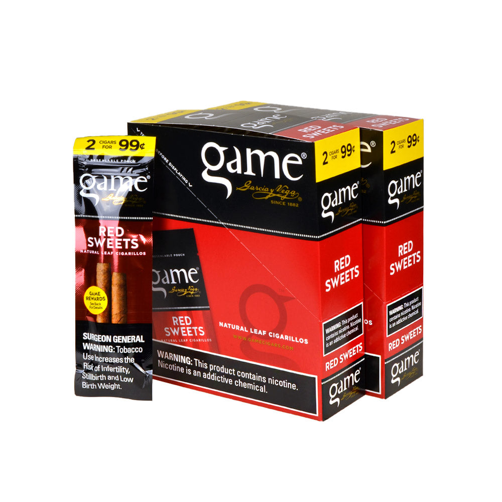 Game Vega Cigarillos Red Foil 2 for 99 Cents 30 Pouches of 2 3