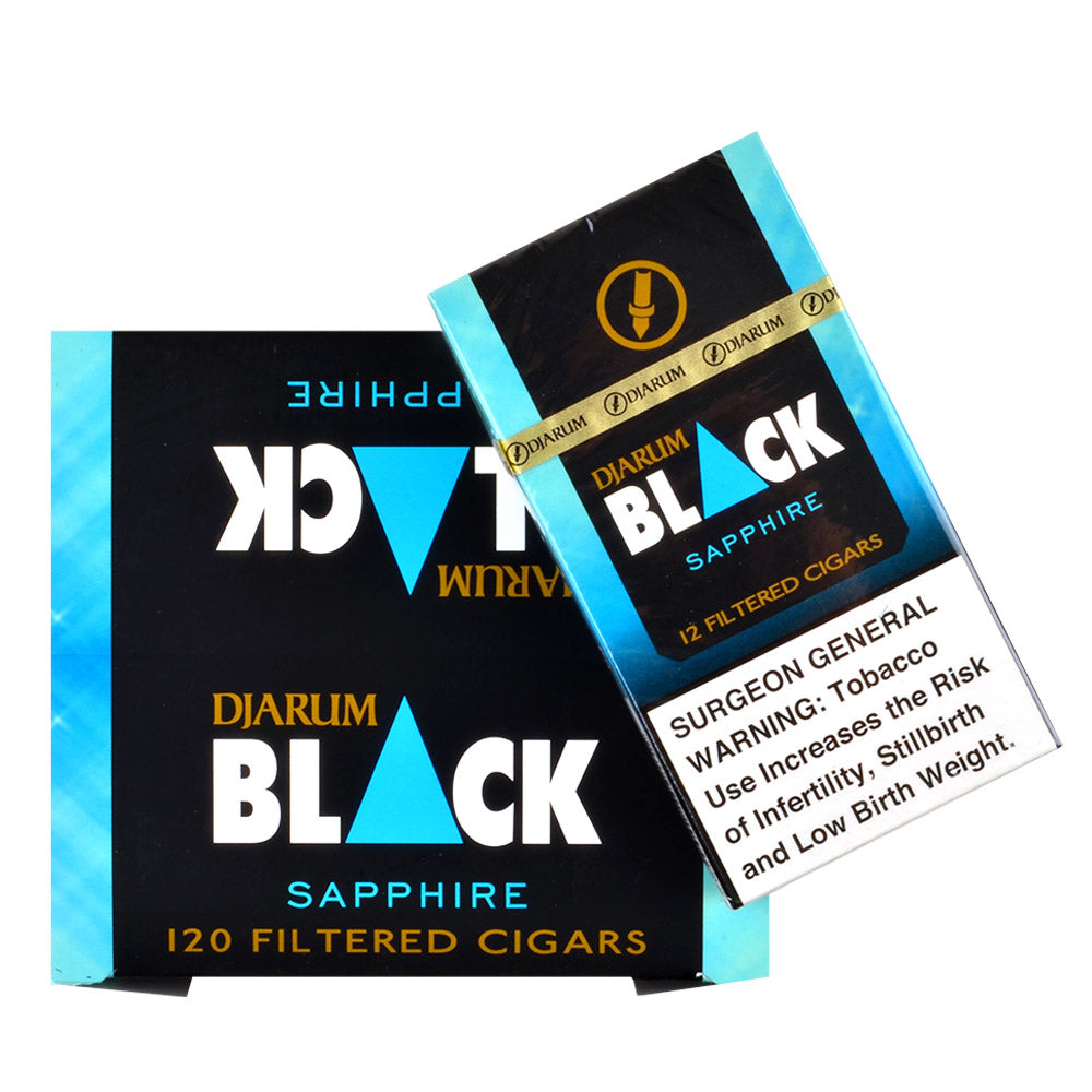 Djarum Black Ultra Menthol (Sapphire) Filtered Cigars 10 Packs of 12 2