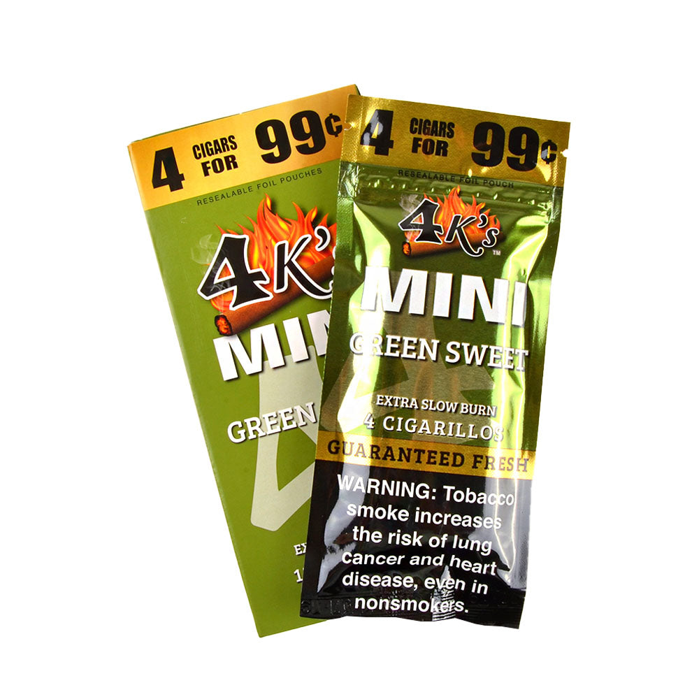 4 Kings Mini Cigarillos 4 For 99c 15 Packs of 4 Green Sweet 3