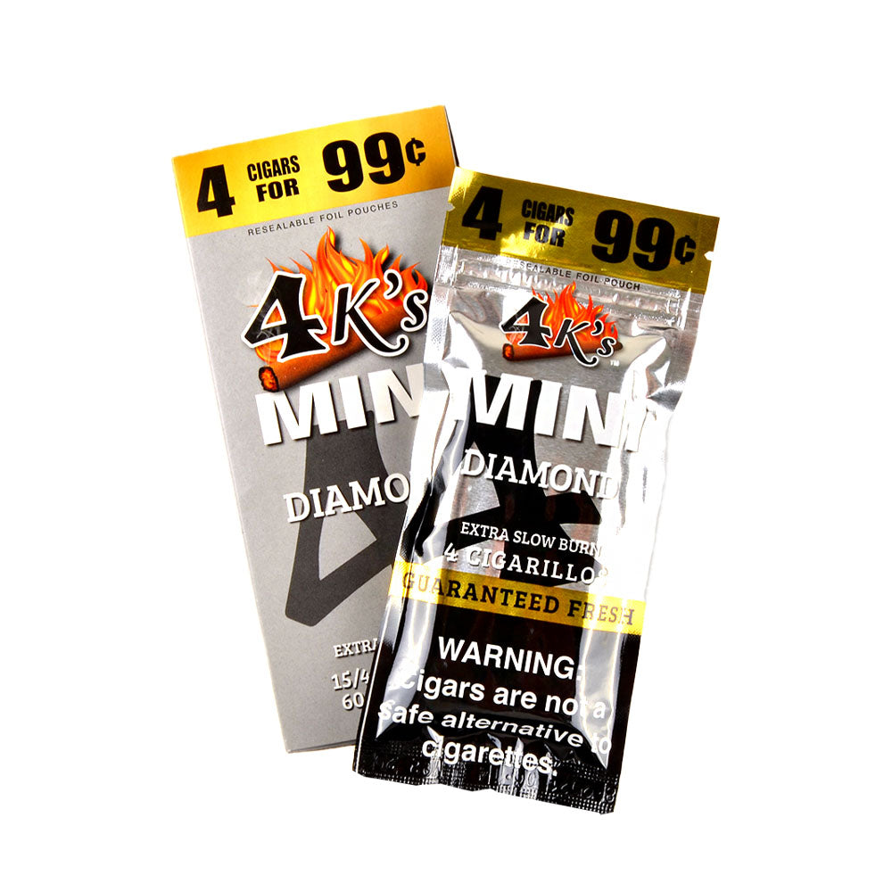4 Kings Mini Cigarillos 4 For 99c 15 Packs of 4 Diamond 3