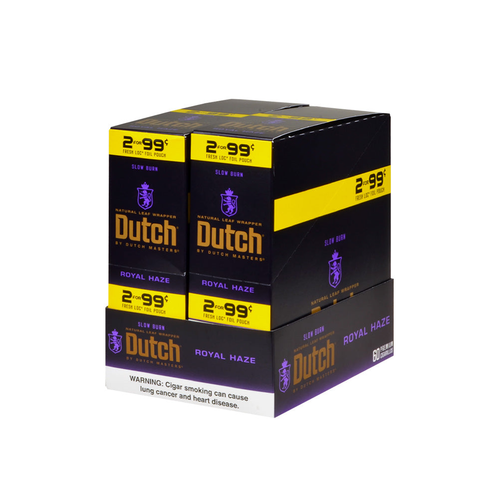 Dutch Masters Foil Royal Haze 99 Cent Cigarillos 30 Packs of 2 1