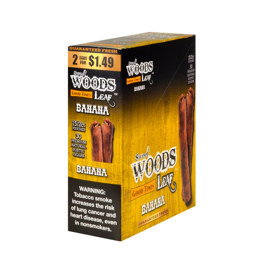 Good Times Sweet Woods 2 For $1.49 Cigarillos 15 Pouches Of 2 Banana 1