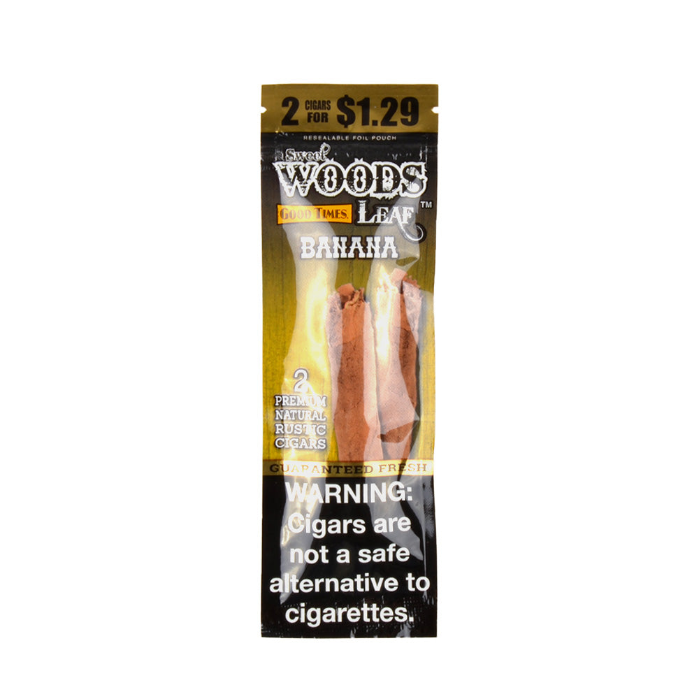 Good Times Sweet Woods 2 For $1.29 Cigarillos 15 Pouches Of 2 Banana 3