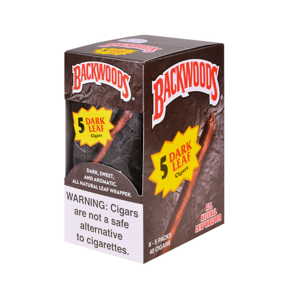 Backwoods Dark Leaf Cigars 8 Packs of 5 1