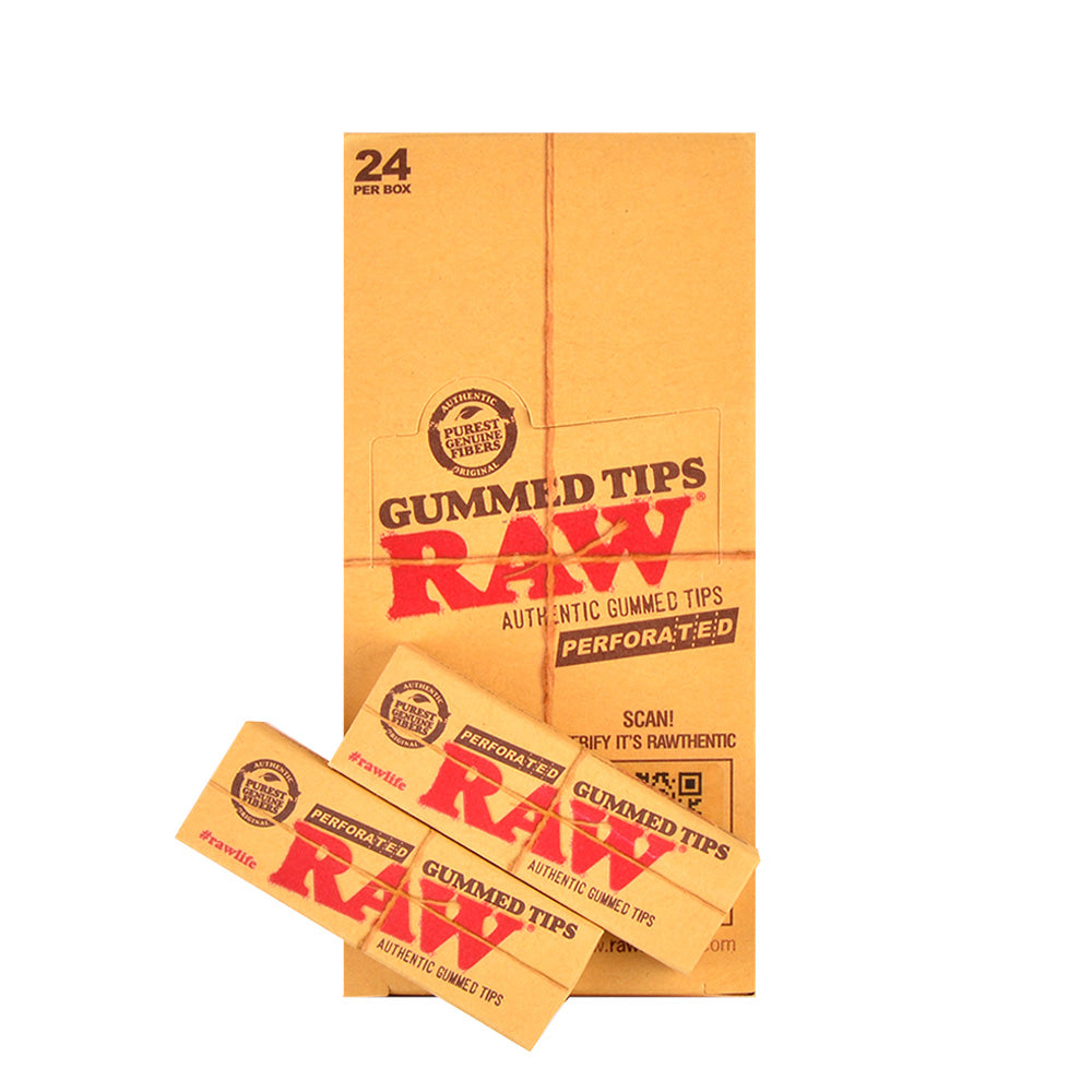 RAW Gummed Perforated Tips 24 Packs of 33 3