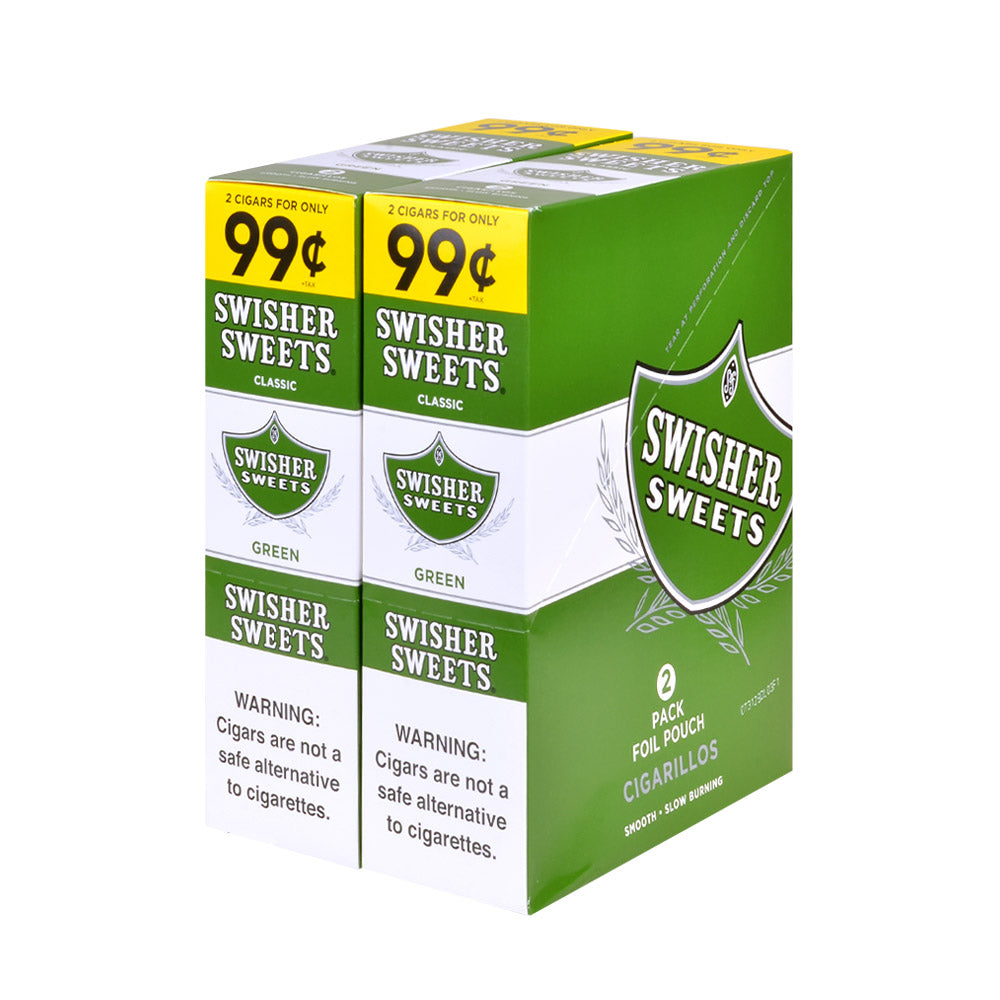 Swisher Sweets Cigarillos 99 Cent Pre Priced 30 Packs of 2 Cigars Green Sweets 1