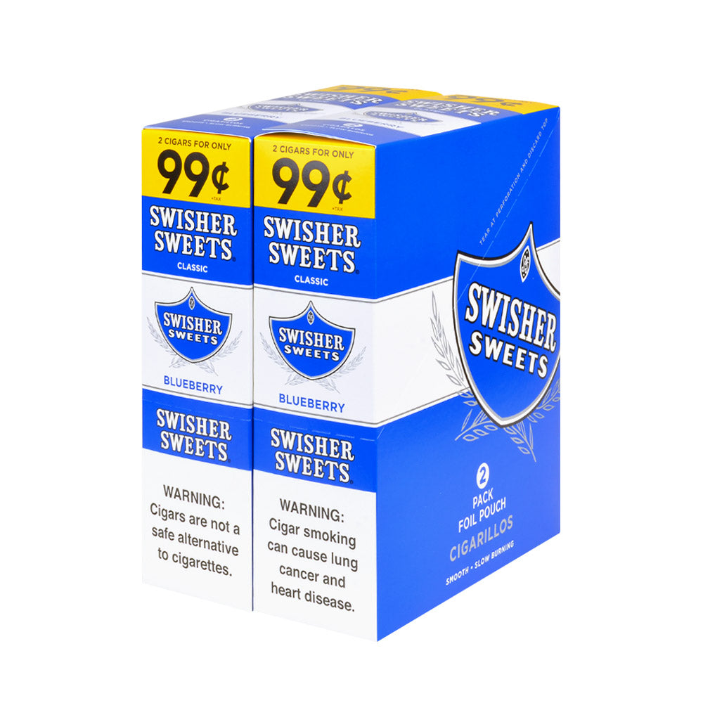 Swisher Sweets Cigarillos 99 Cent Pre Priced 30 Packs of 2 Cigars Blueberry 1