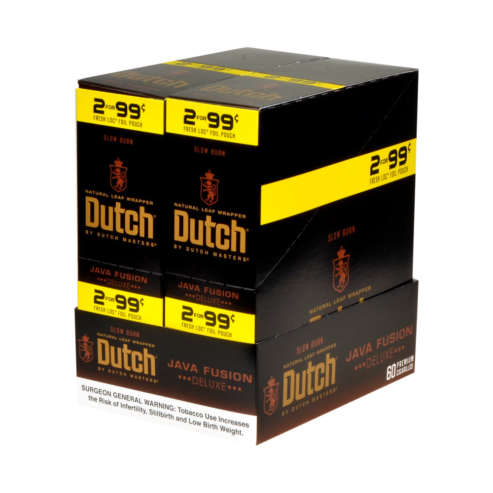 Dutch Masters Foil Fresh Java Fusion 99 Cent Cent Cigarillos 30 Packs of 2 1