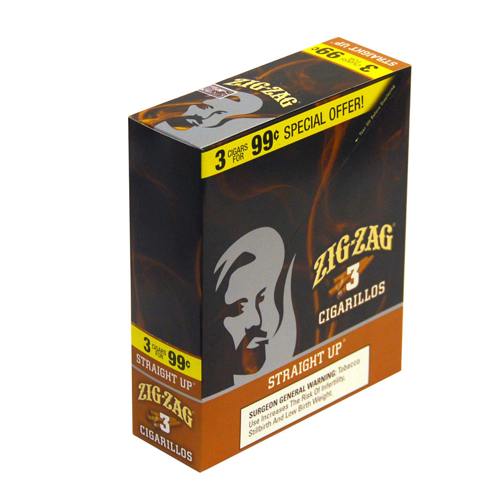 Zig Zag Straight Up Cigarillos 3 for 99 Cents 15 Packs of 3 1