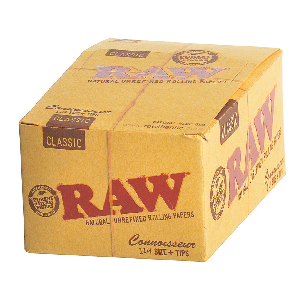 RAW Connoisseur Papers With Tips 1 1/4 Pack of 24 3
