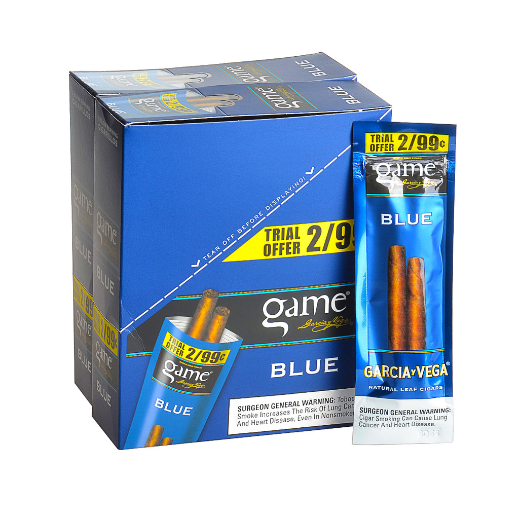 Game Vega Cigarillos Blue Foil 2 for 99 Cents 30 Pouches of 2 3