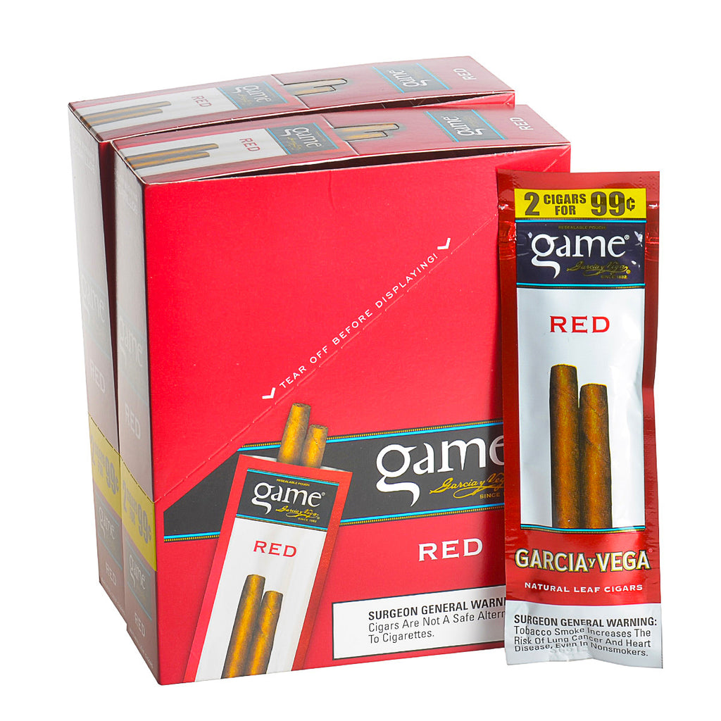 Game Vega Cigarillos Red Foil 2 for 99 Cents 30 Pouches of 2 4