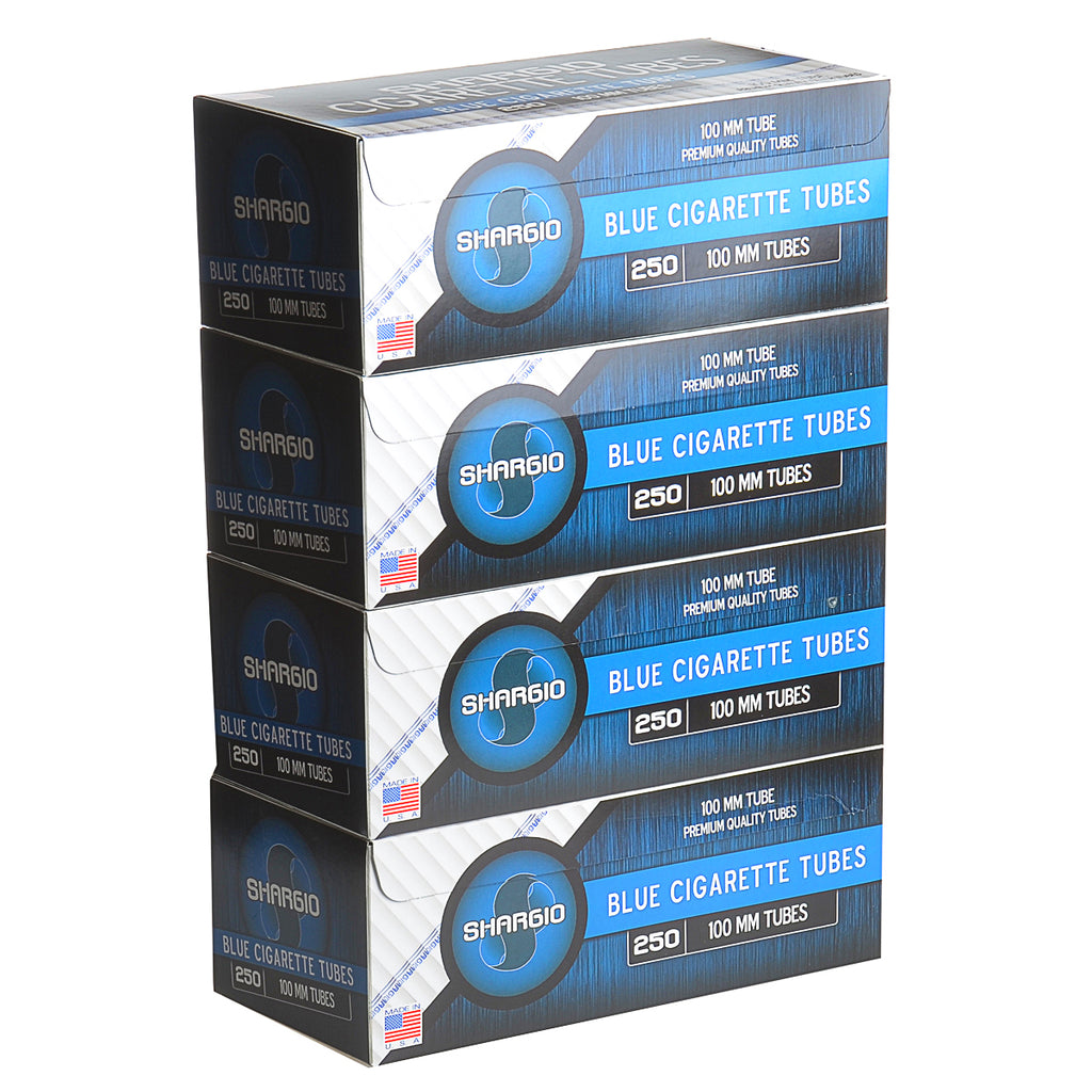 Shargio Filter Tubes 100 mm Size Blue (Light) 4 Cartons of 250 1
