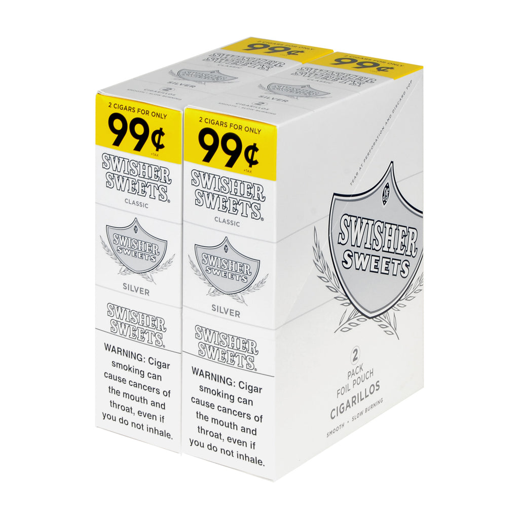 Swisher Sweets Cigarillos 99 Cent Pre Priced 30 Packs of 2 Cigars Silver 1