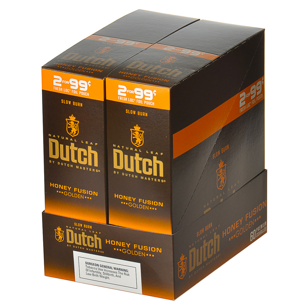 Dutch Masters Foil Fresh Honey Fusion 99 Cent Cigarillos 30 Packs of 2 1