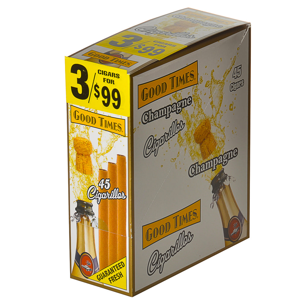 Good Times Cigarillos Champagne 3 for 99 Cents Pre Priced 15 Packs of 3 1