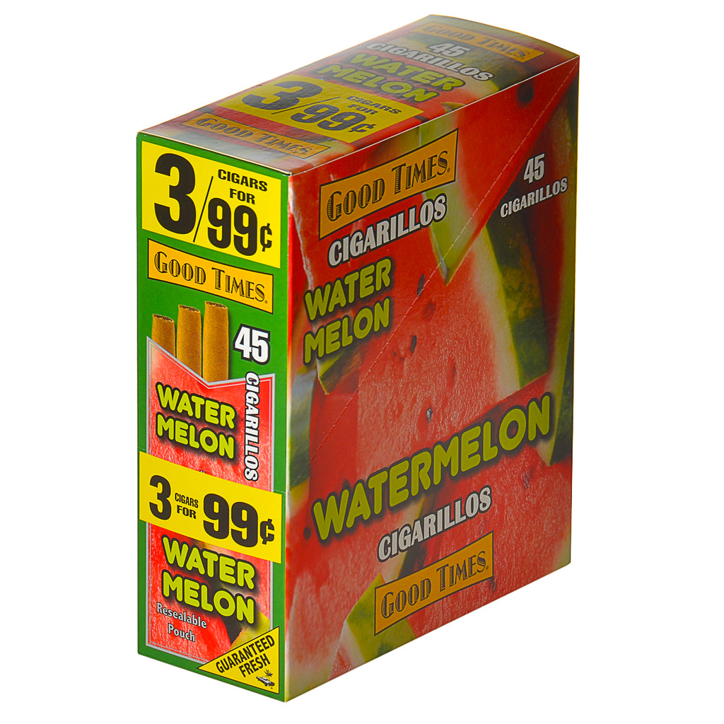 Good Times Cigarillos Watermelon 3 for 99 Cents Pre Priced 15 Packs of 3 1