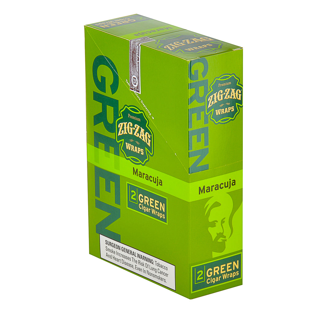 Zig Zag Wraps Premium Green Maracuja 25 Packs of 2 1