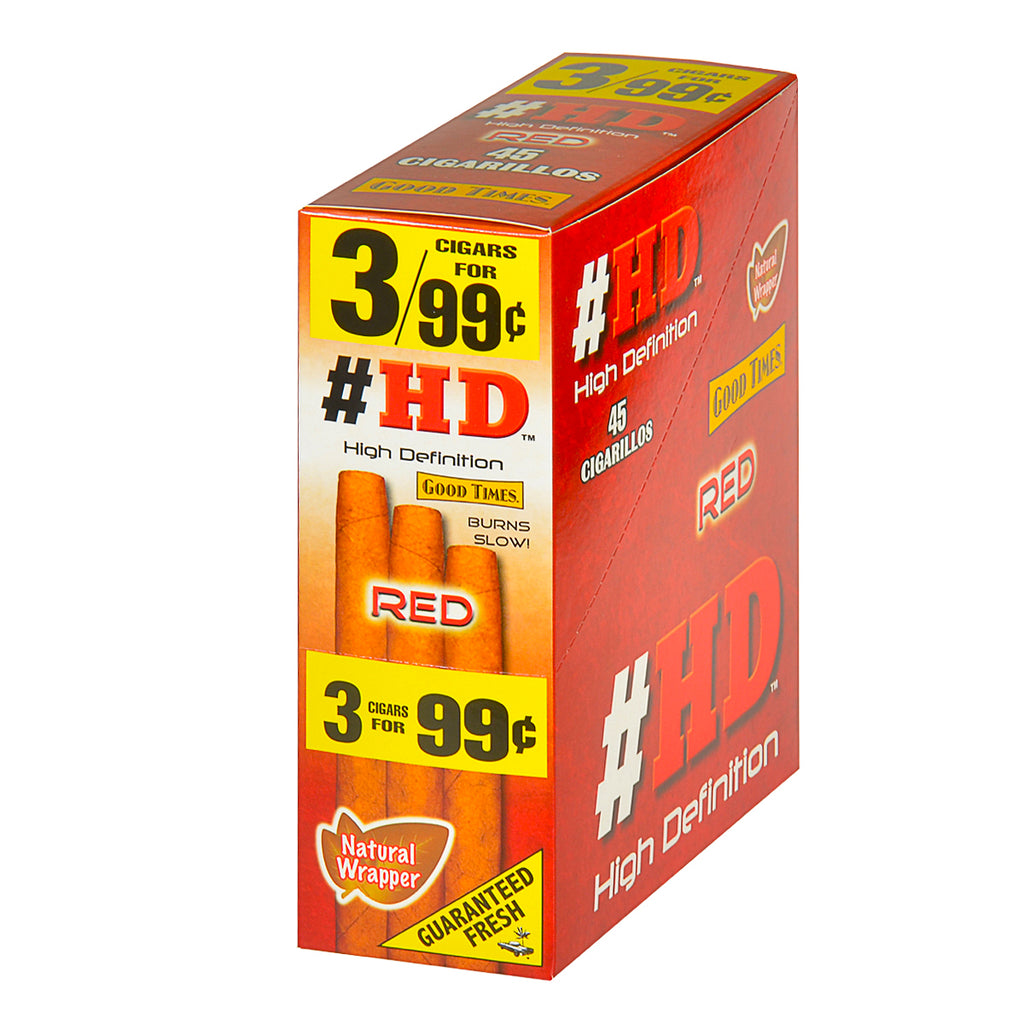 Good Times HD Cigarillos 3 For 99c RED 15 Pouches 1