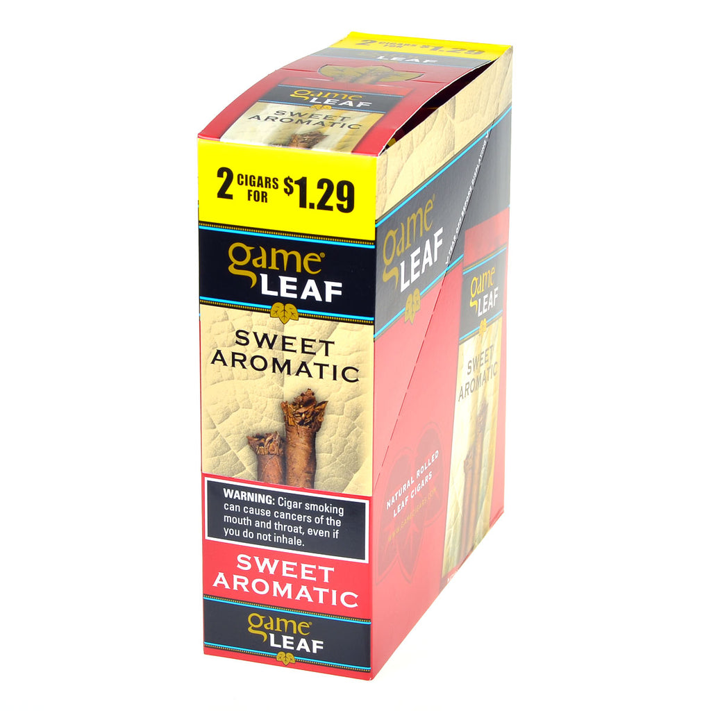 Game Leaf Sweet Aromatic Cigarillos 2 for $1.29 Cents 15 Pouches of 2 1