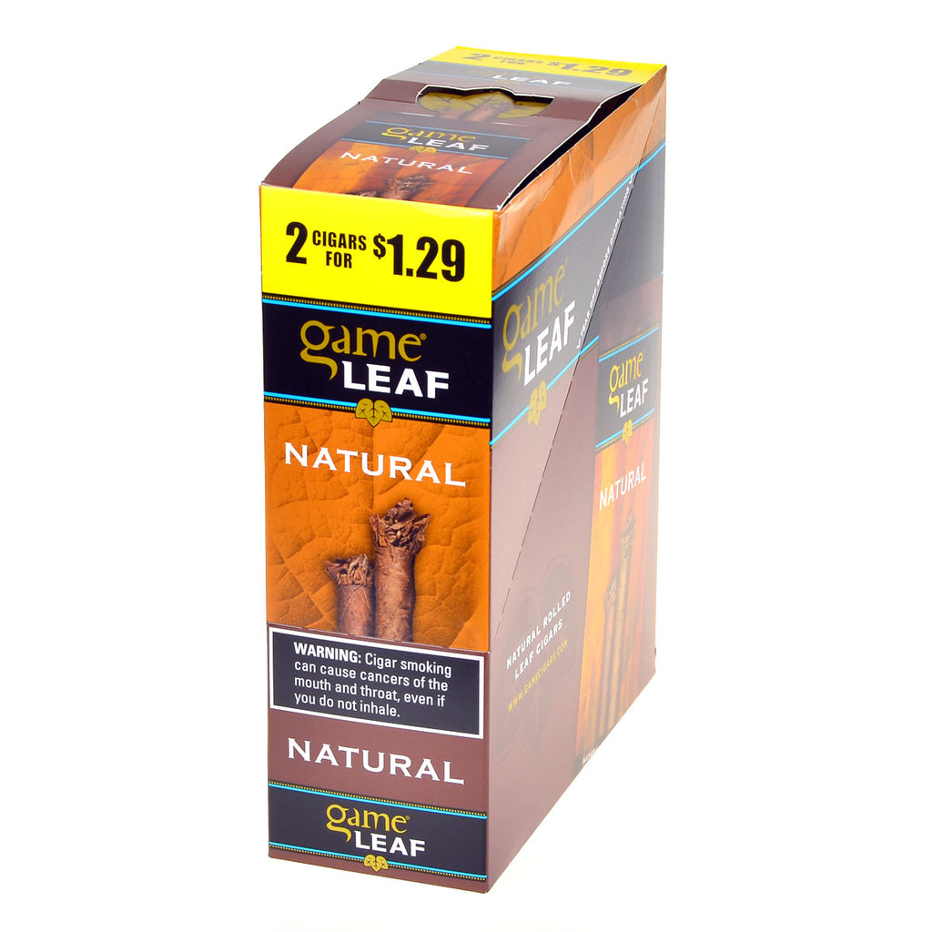 Game Leaf Natural Cigarillos 2 for $1.29 Cents 15 Pouches of 2 1