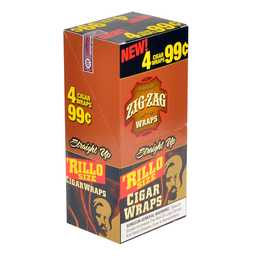 Zig Zag Rillo Size Cigar Wraps 4 for 99 Cents 15 Pouches of 4 Straight 1