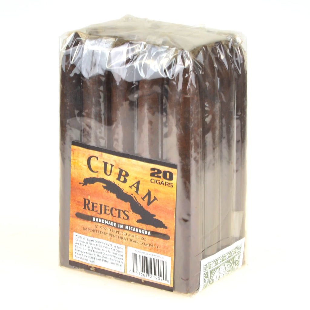 Cuban Rejects Torpedo Maduro Cigars Bundle of 20 1